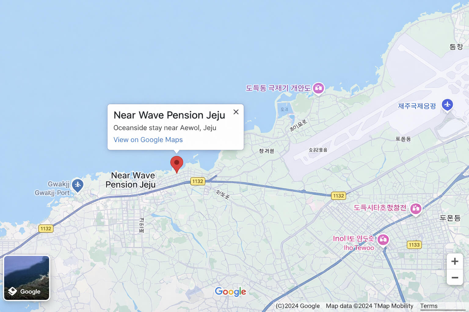 Google Map of Near Wave Pension Jeju